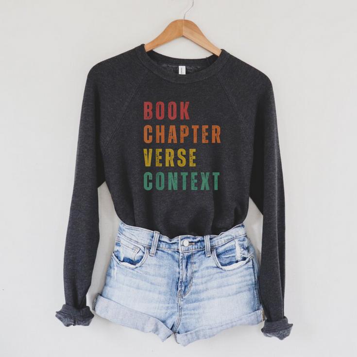 Book Chapter Verse Context Raglan Sleeve Sweatshirt