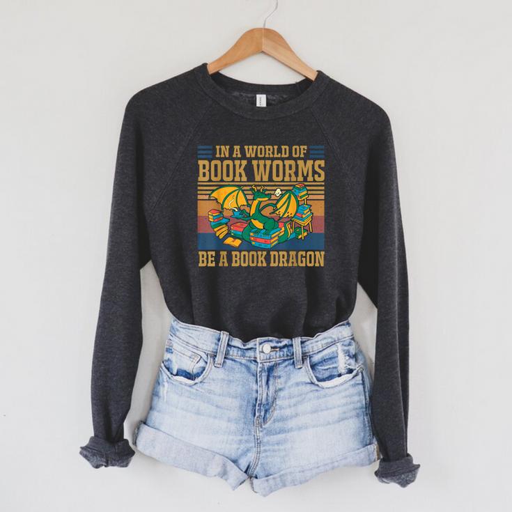 Book Dragon Kids Bookworm Raglan Sleeve Sweatshirt