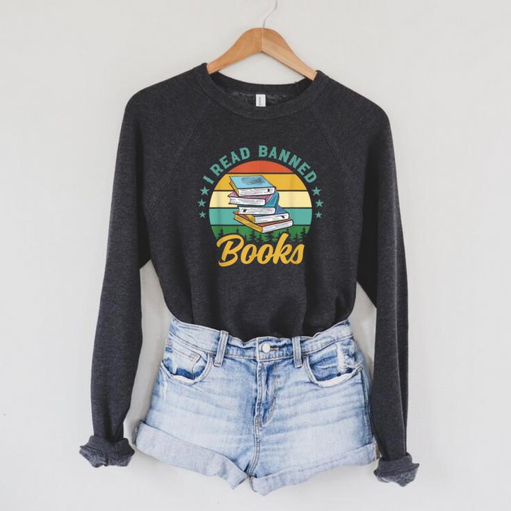 Book Lover I Read Banned Books Raglan Sleeve Sweatshirt