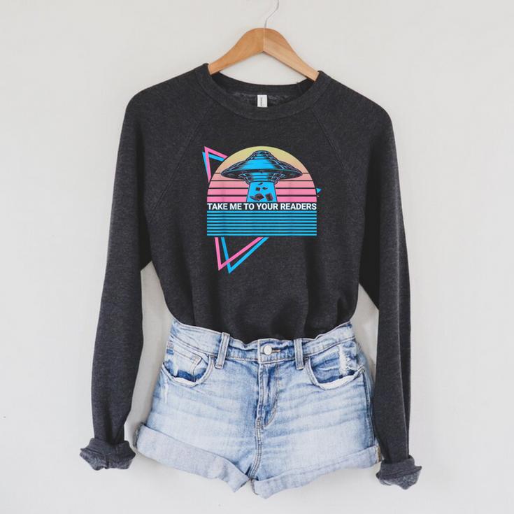 Book Reader Bookworm Take Me To Your Readers Raglan Sleeve Sweatshirt