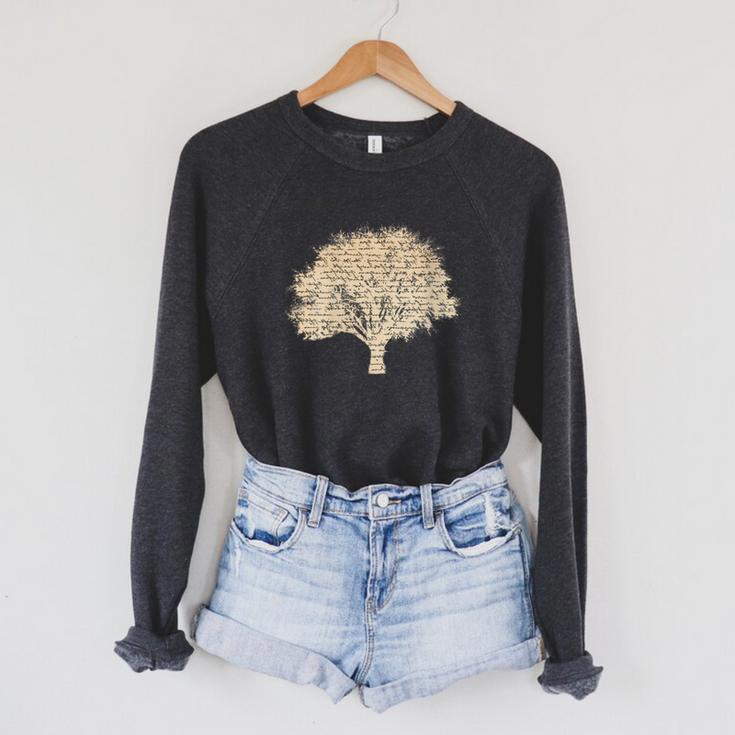 Book Tree Fantasy Raglan Sleeve Sweatshirt