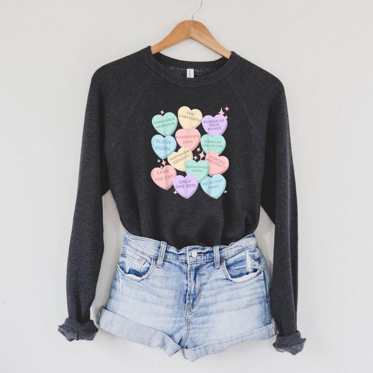Book Tropes Raglan Sleeve Sweatshirt