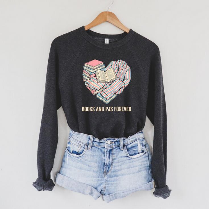 Books And Pajamas Reading Bedtime Raglan Sleeve Sweatshirt