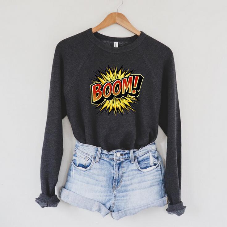 BOOM Comic Book Retro Artwork – Cartoon Collector Raglan Sleeve Sweatshirt