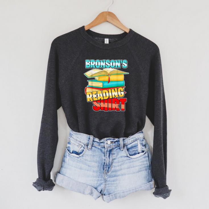 Bronson's Reading Shirt Personalized Book Reading Raglan Sleeve Sweatshirt