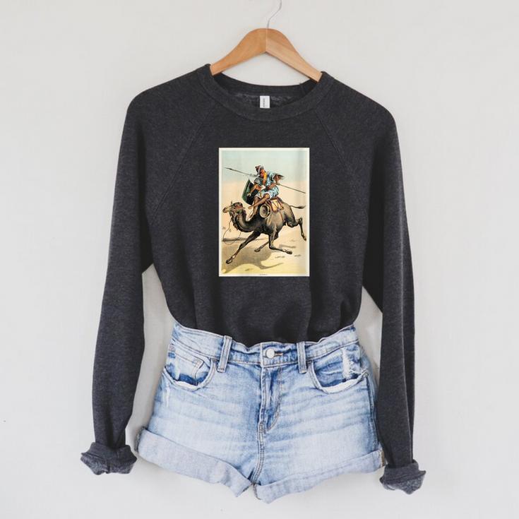 Camel Johnson's Household Book Nature African Muslim Warrior Raglan Sleeve Sweatshirt