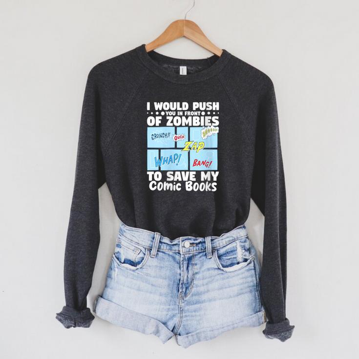 Comics Collecting Book Collector Guide Comics Lover Raglan Sleeve Sweatshirt