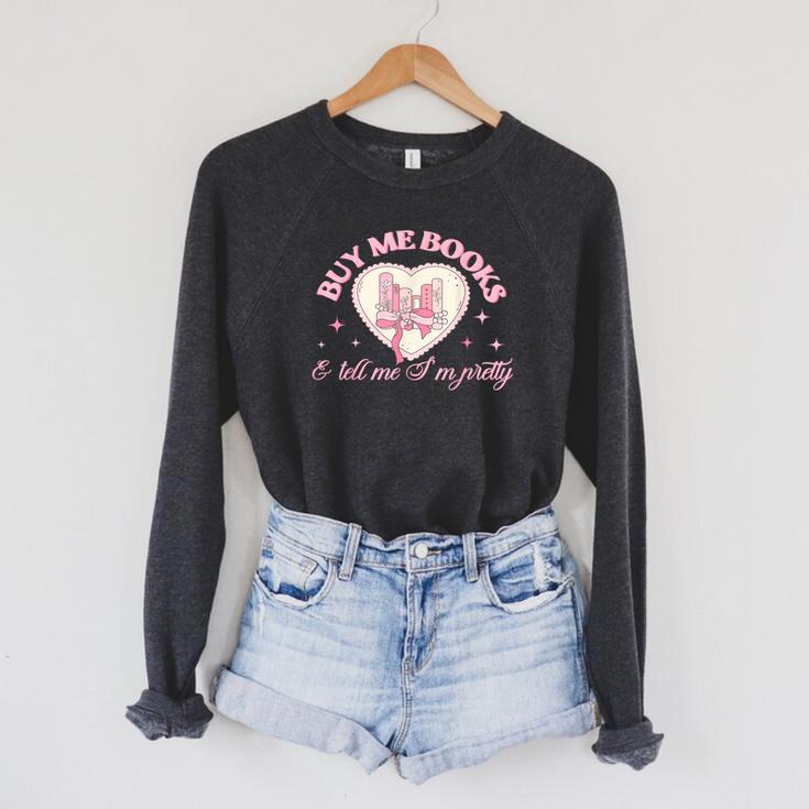 Coquette Reading Book Love Pink Bow Bookish Mom & Daughter Raglan Sleeve Sweatshirt