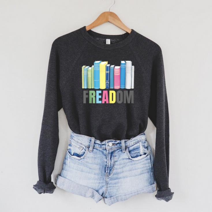Freadom Books Reader Librarian Reading Raglan Sleeve Sweatshirt