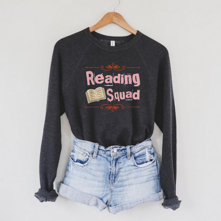 Girls Club Women's Book Club Reading Squad Book Lovers Raglan Sleeve Sweatshirt