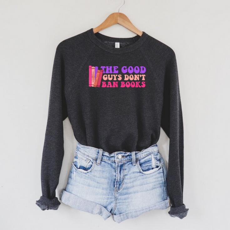 The Good Guys Don't Ban Books Reading Raglan Sleeve Sweatshirt