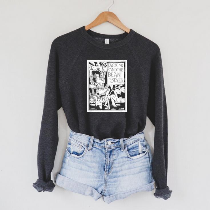 Jack And The Beanstalk 1900 Book Cover Raglan Sleeve Sweatshirt