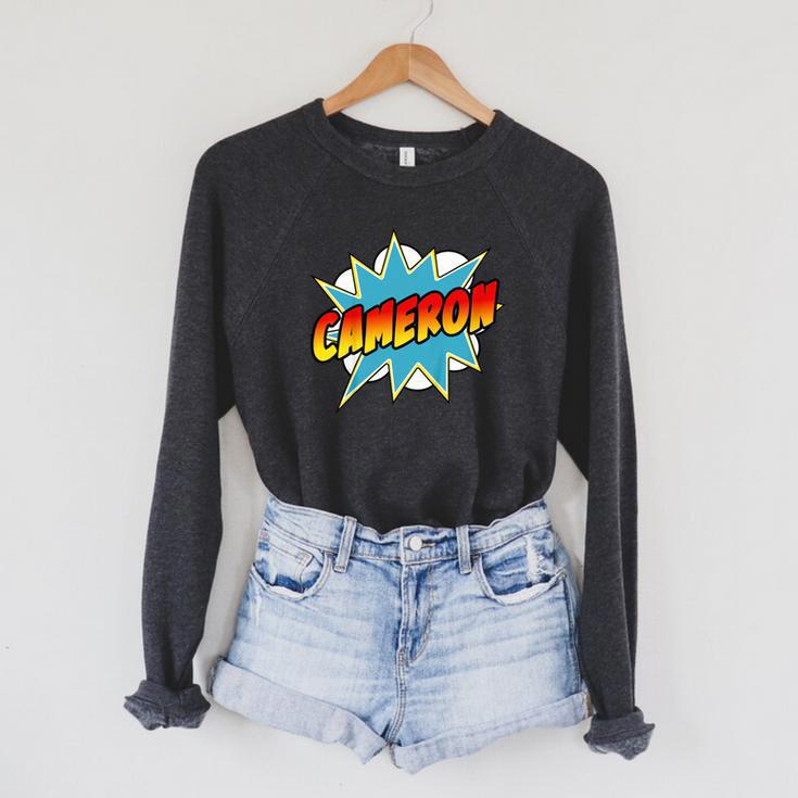 Kids Boys Cameron Comic Book Superhero Name Raglan Sleeve Sweatshirt