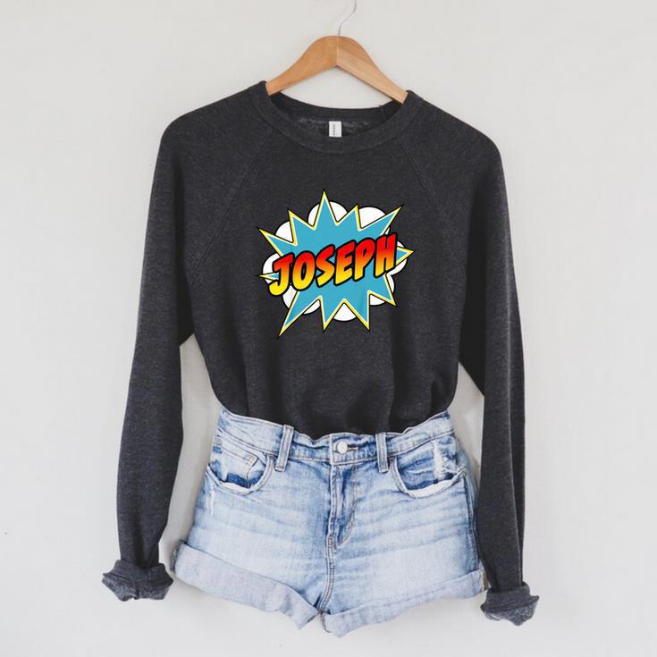 Kids Boys Joseph Comic Book Superhero Name Raglan Sleeve Sweatshirt