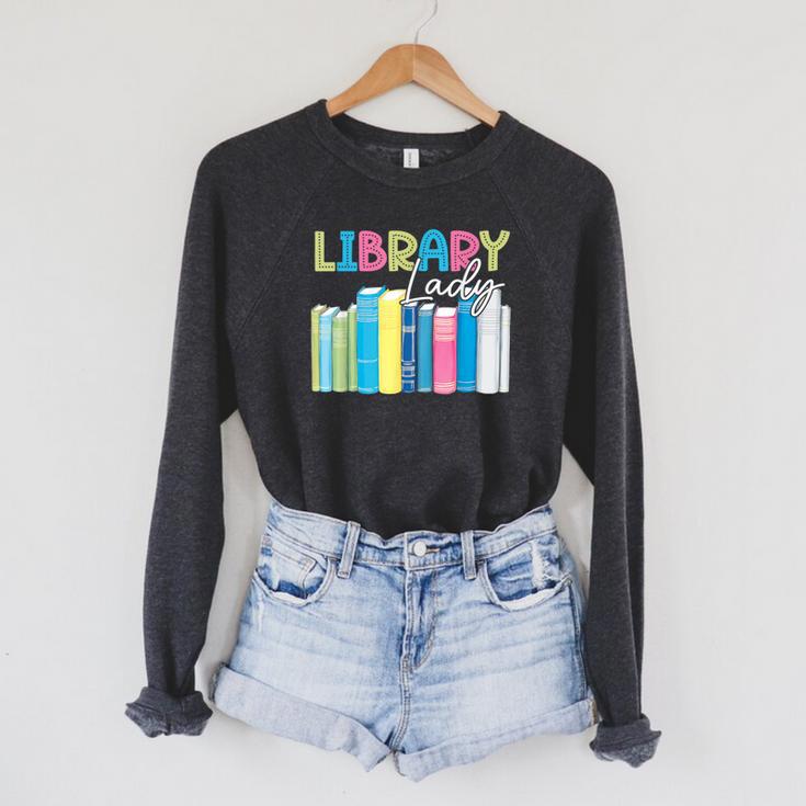 Library Lady Librarian Book Lover Raglan Sleeve Sweatshirt