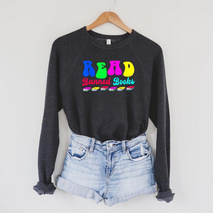 Library Read Banned Books Raglan Sleeve Sweatshirt