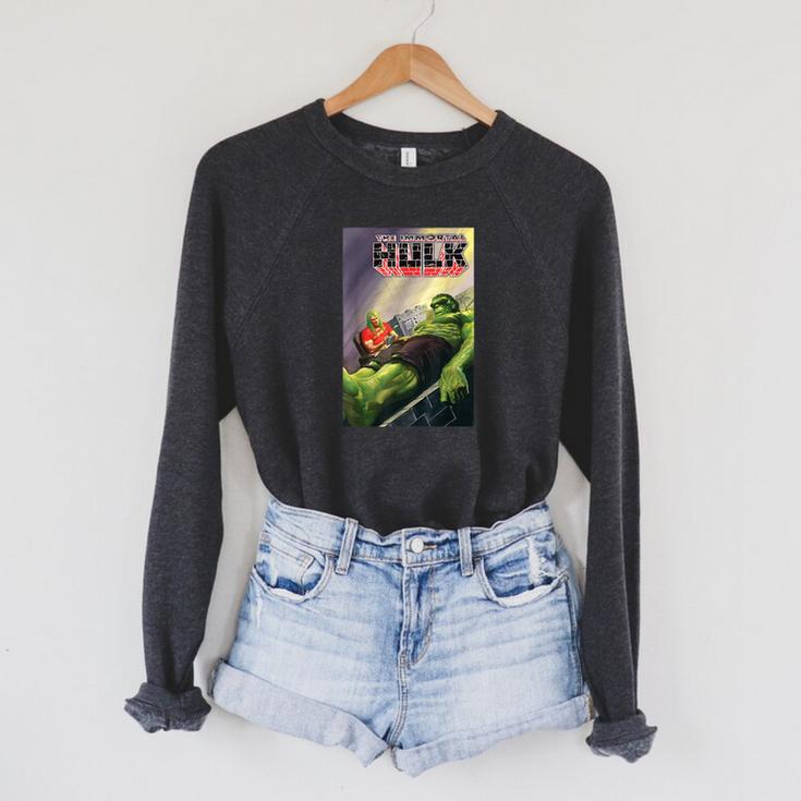 Marvel Comixology The Hulk Adam Warlock Comic Book Cover Raglan Sleeve Sweatshirt