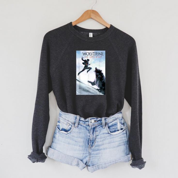 Marvel Comixology Wolverine Long Nights Comic Book Cover Raglan Sleeve Sweatshirt