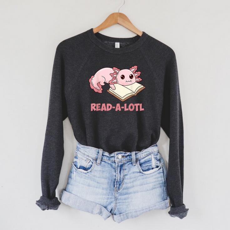 Read-A-Lotl Axolotl Books Reader Raglan Sleeve Sweatshirt
