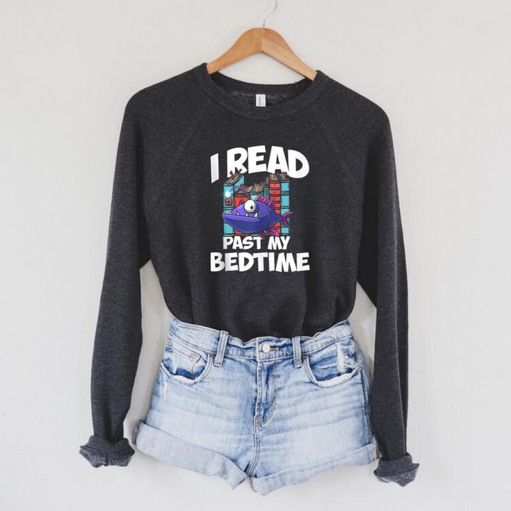 I Read Past My Bedtime Book Bookworm Raglan Sleeve Sweatshirt