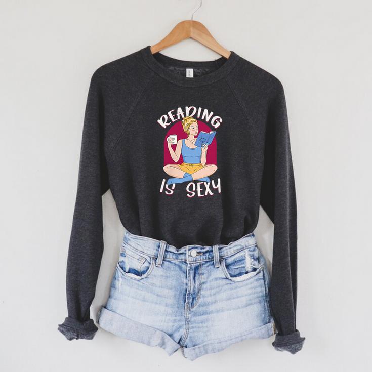 Reading Is Sexy Book Lover Fun Literary Raglan Sleeve Sweatshirt