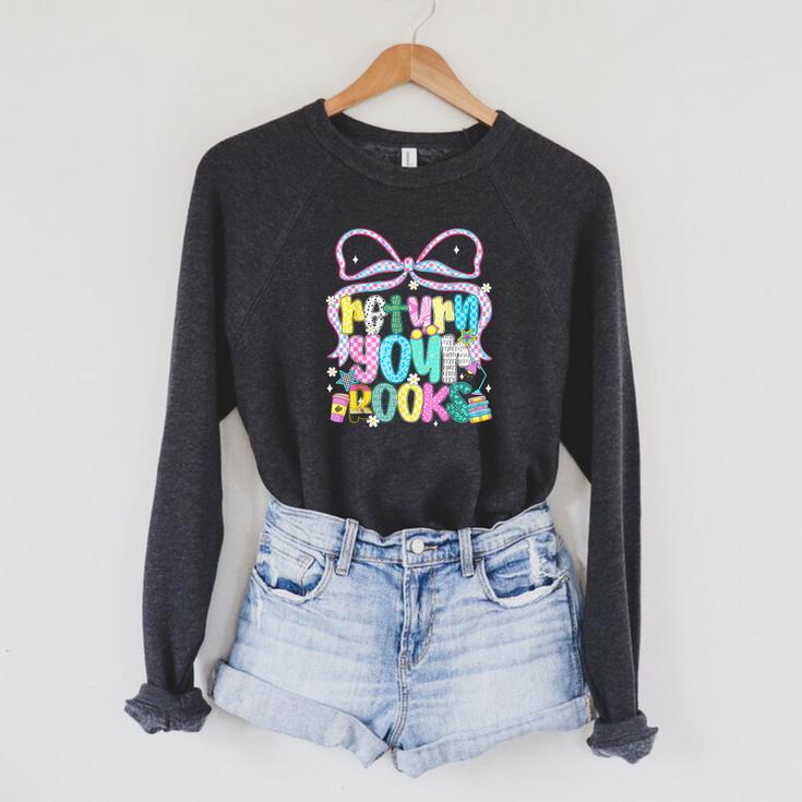 Return Your Books End School Year School Librarian Teacher Raglan Sleeve Sweatshirt