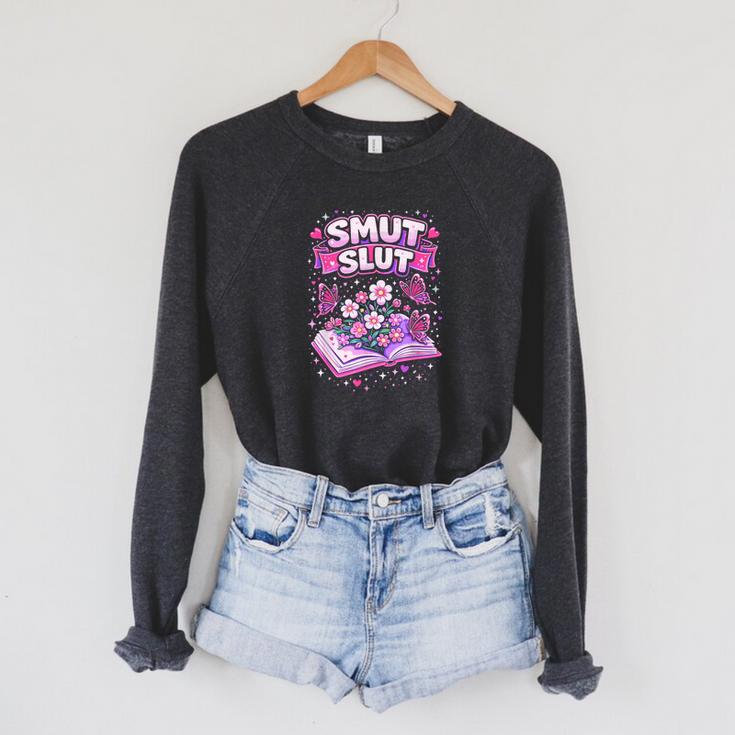 Smut Slut Book Clubs Provocative Literature Reader Raglan Sleeve Sweatshirt