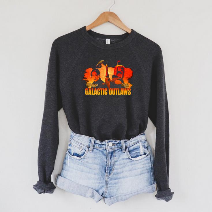 Star Wars The Book Of Boba Fett Galactic Sunset Poster Raglan Sleeve Sweatshirt