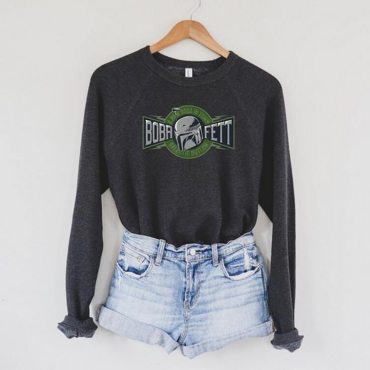 Star Wars The Book Of Boba Fett A New Boss In Town Logo Raglan Sleeve Sweatshirt