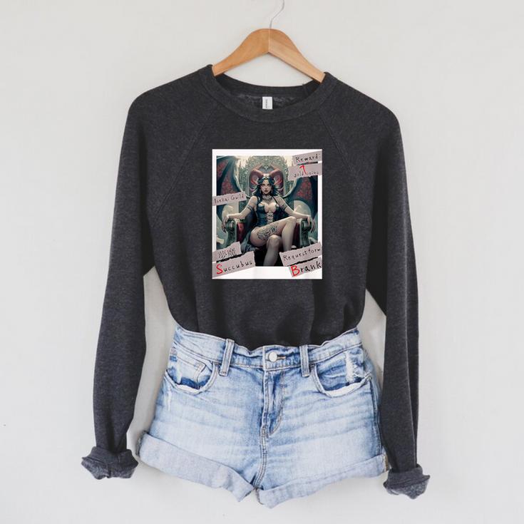 Succubus 2 Yumema Kanji Guild Request Book Another World Fictional Women's Raglan Sleeve Sweatshirt