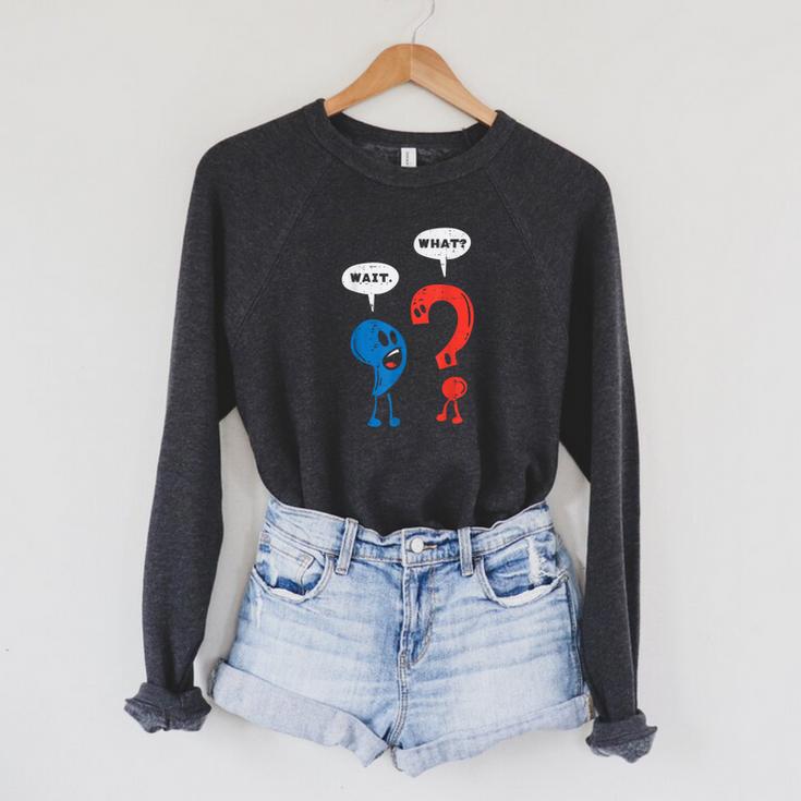 Wait What Comma Question Mark Reading Book Lover Teacher Raglan Sleeve Sweatshirt