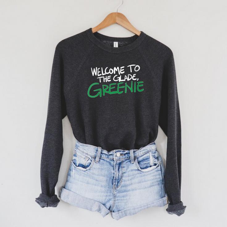 Welcome To The Glade Bookish Tee Book Lover Gift Raglan Sleeve Sweatshirt