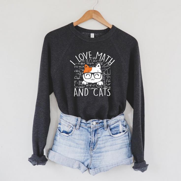 World Book Day Boys And Girls Cute Cat Math Number Raglan Sleeve Sweatshirt