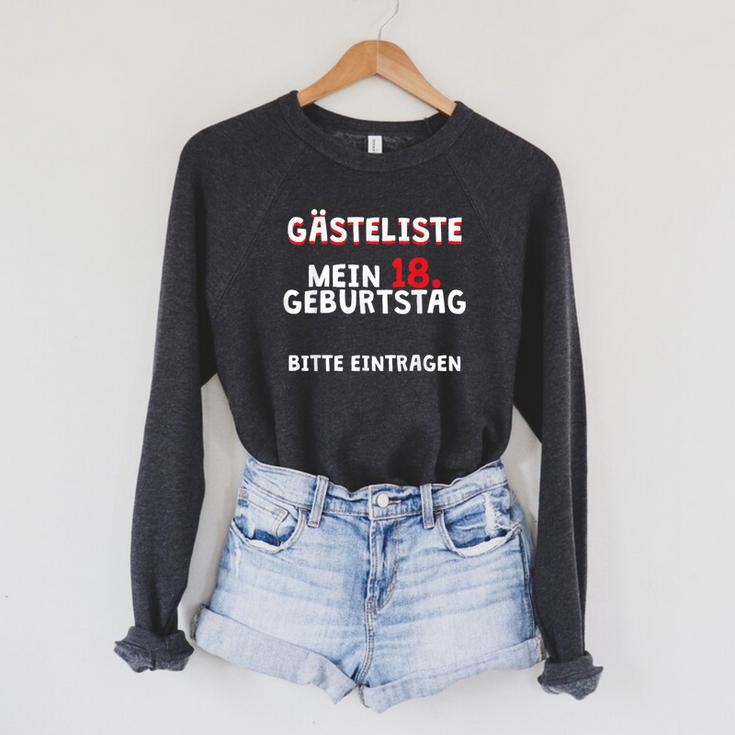 18th Birthday Guest List Guest Book Years T-Shirt Raglan Sleeve Sweatshirt
