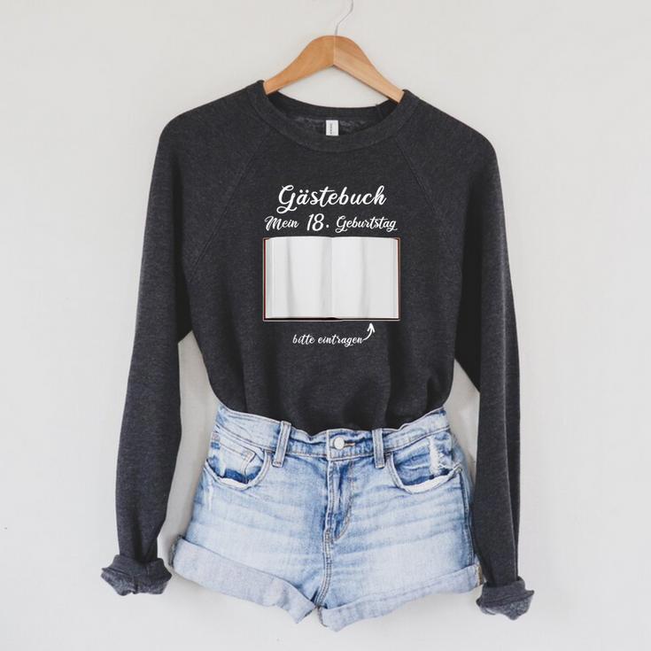 18th Birthday Guestbook Record Hie Party Raglan Sleeve Sweatshirt
