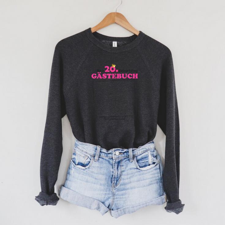 20th Birthday Guest List Party Guest Book Girls Women Raglan Sleeve Sweatshirt 20th Birthday Guest List Party Guest Book Girls Women Raglan Sleeve Sweatshirt