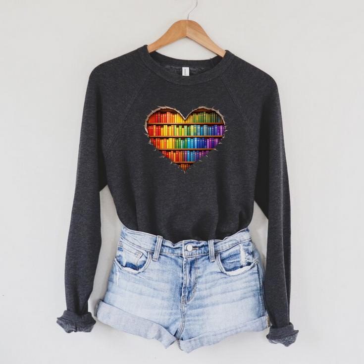 3D Bookshelf Raglan Sleeve Sweatshirt 3D Bookshelf Raglan Sleeve Sweatshirt