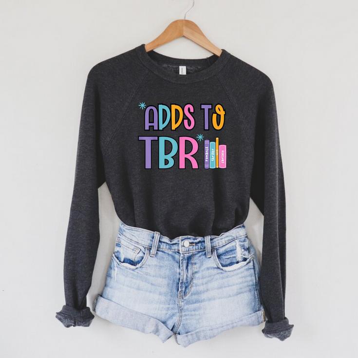 Adds To TBR Book Lover Tee Raglan Sleeve Sweatshirt