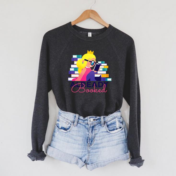 Already Booked Reading Book Lover Literacy Day Bookworm Premium Tri-Blend Raglan Sleeve Sweatshirt
