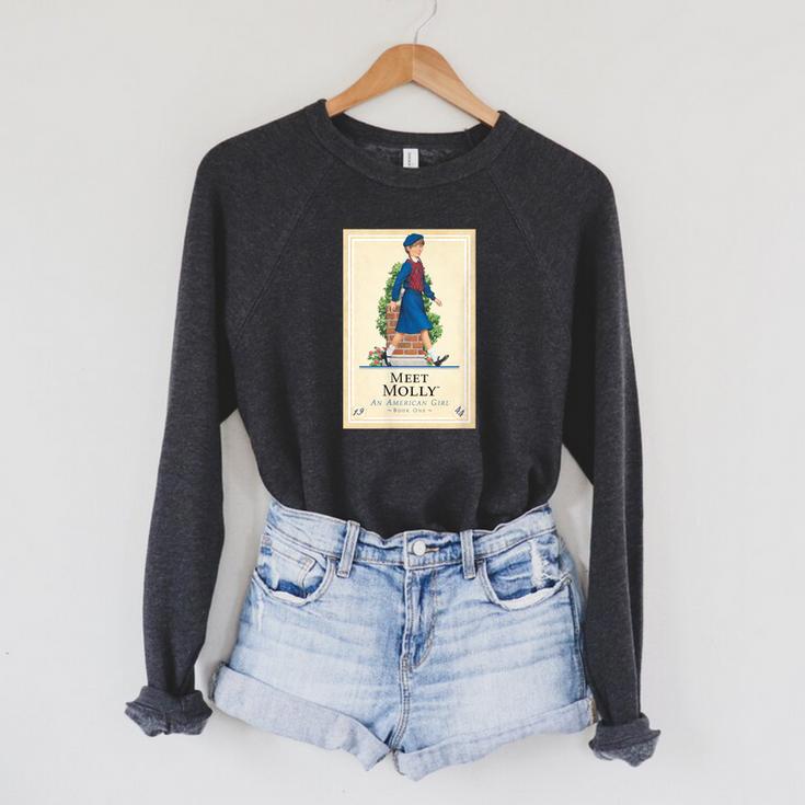 American Girl Meet Molly Book Cover Raglan Sleeve Sweatshirt