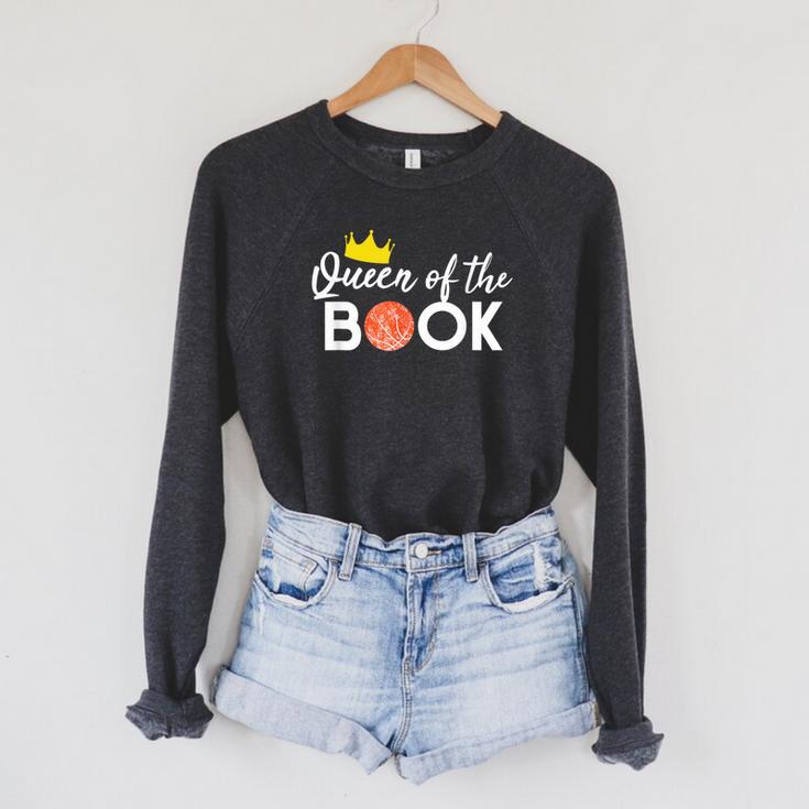 Basketball Scorebook Keeper Tshirt Scoring Queen Of The Book Raglan Sleeve Sweatshirt