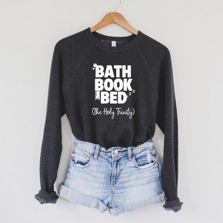 Bath Book Bed Book Lover Self-Care For Women Premium Tri-Blend Raglan Sleeve Sweatshirt Bath Book Bed Book Lover Self-Care For Women Premium Tri-Blend Raglan Sleeve Sweatshirt