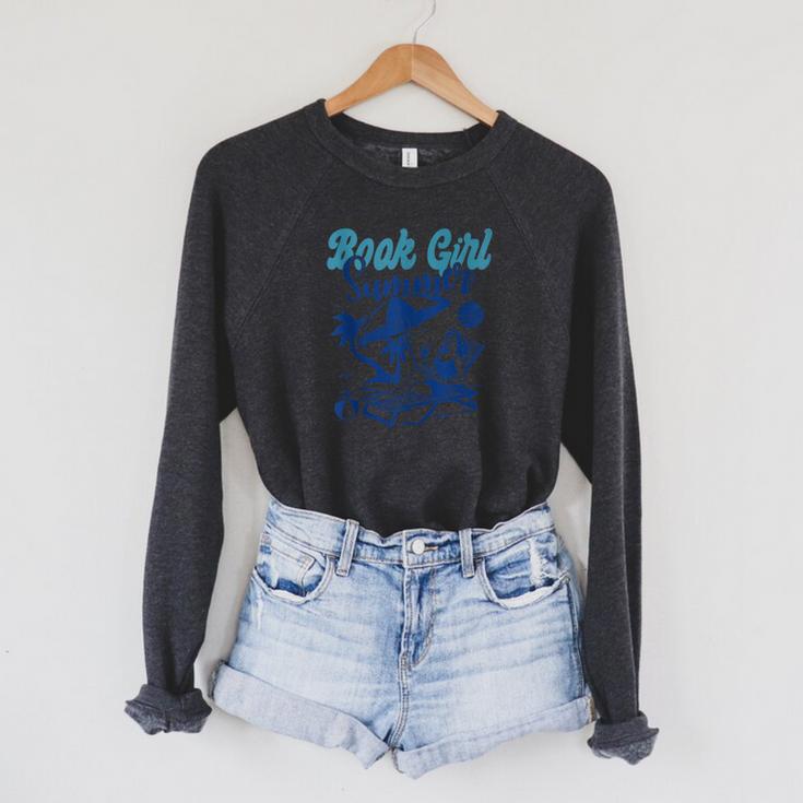 Beach Book Lover Women Girls Book Girl Summer Raglan Sleeve Sweatshirt