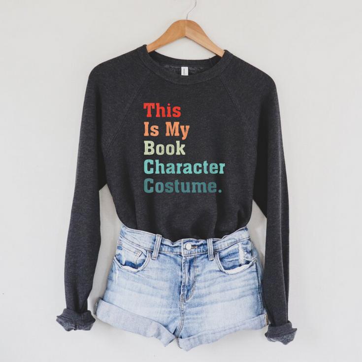 This Is My Book Character Costume For Book Lovers Vintage Raglan Sleeve Sweatshirt This Is My Book Character Costume For Book Lovers Vintage Raglan Sleeve Sweatshirt