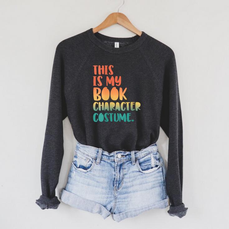 This Is My Book Character Costume Retro Halloween Raglan Sleeve Sweatshirt