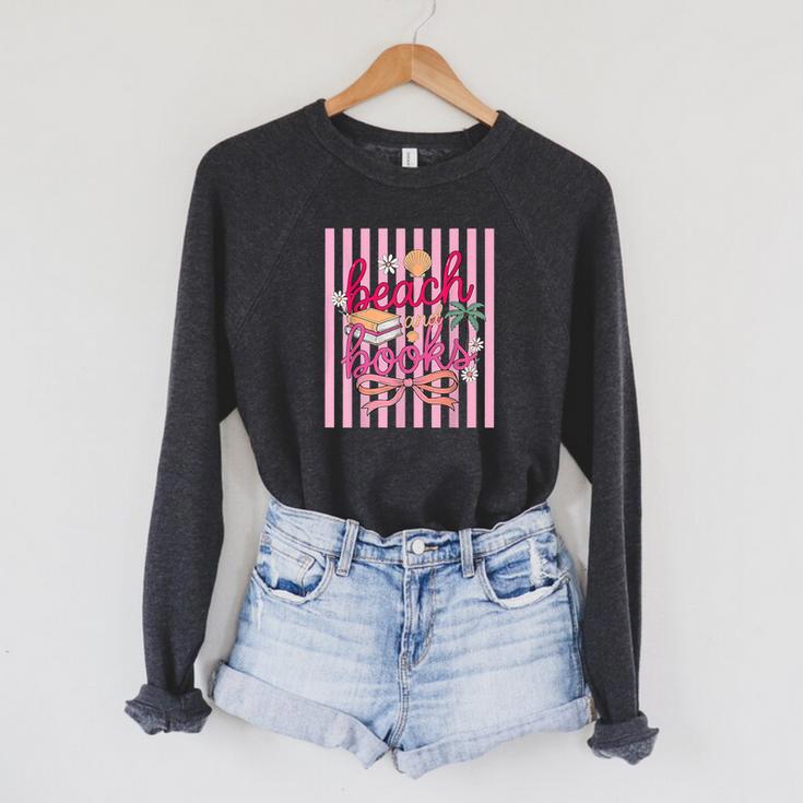 Book Girl Summer Beach Club Summer Reading Raglan Sleeve Sweatshirt