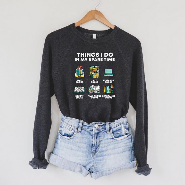 Book Reading Reviewing Books Free Time Bookworm Bookish Raglan Sleeve Sweatshirt