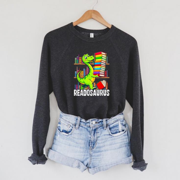 Book Readosaurus Dinosaur Books Library Reading Lovers Raglan Sleeve Sweatshirt Book Readosaurus Dinosaur Books Library Reading Lovers Raglan Sleeve Sweatshirt