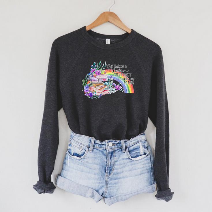 Book Is A World That Only Exists On Paper Raglan Sleeve Sweatshirt