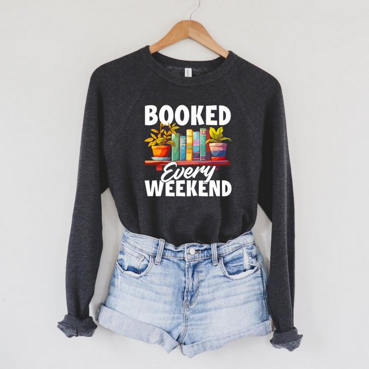 Booked Every Weekend Pun Book Lover Book Nerd Reading Premium Tri-Blend Raglan Sleeve Sweatshirt Booked Every Weekend Pun Book Lover Book Nerd Reading Premium Tri-Blend Raglan Sleeve Sweatshirt